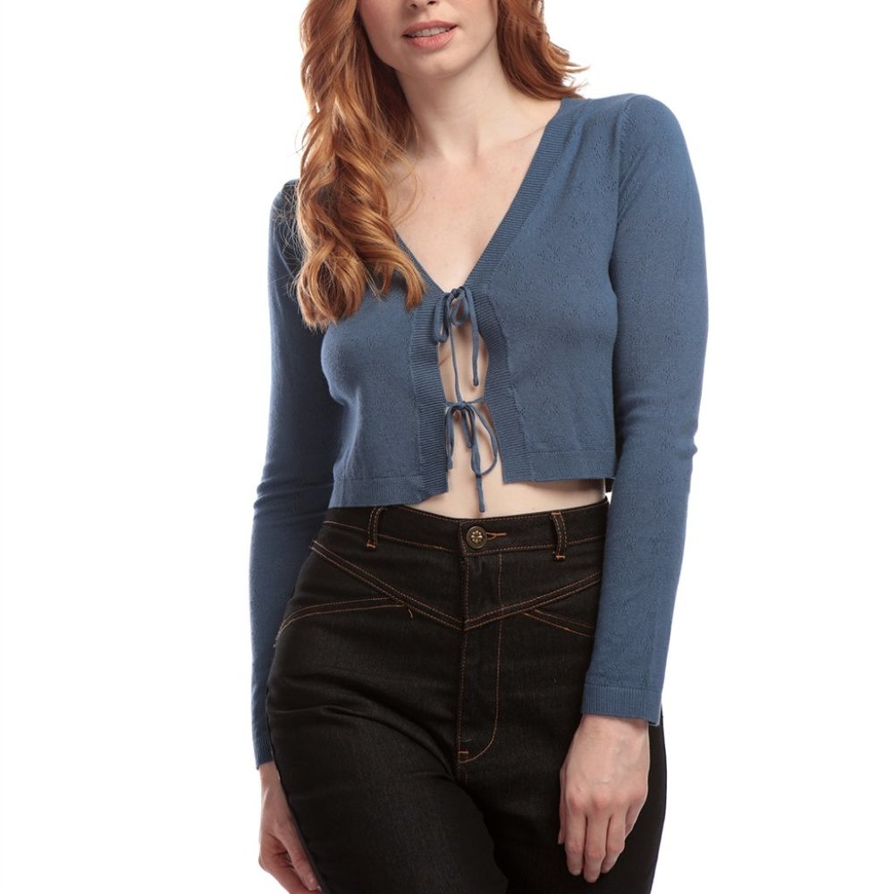 Collectif Bright And Beautiful Oakley Pointelle Cardi